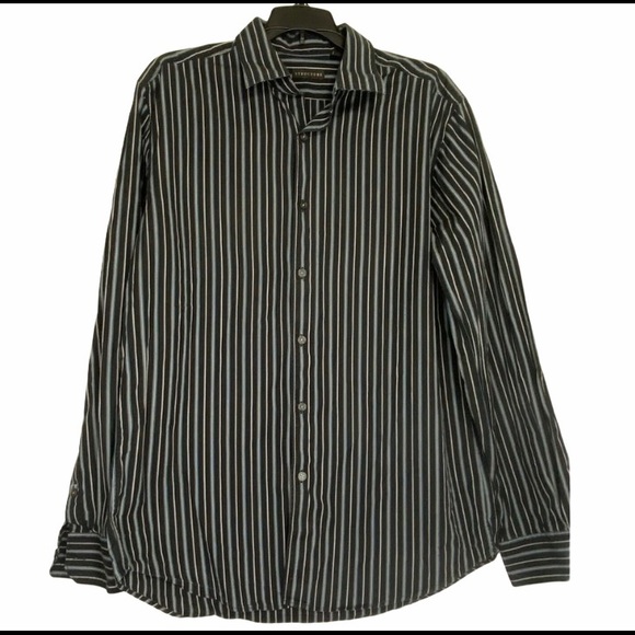 STRUCTURE Stripped Men Dress Shirt Size M - Picture 2 of 9